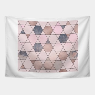 Geometric forms industrial rose Tapestry