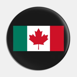 Canada - Italy Flag Mashup Pin