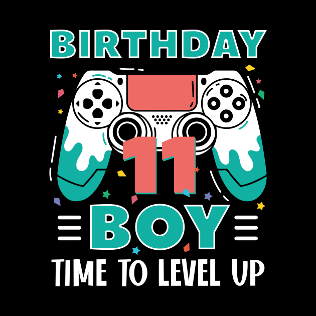 11th Birthday Boy Gamer Funny B-day Gift For Boys kids toddlers by Patch Things All