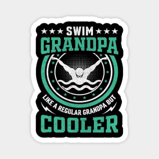 Swim Grandpa - Vintage Circle Swimmer Design Magnet