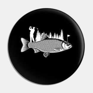 Fish Golf Dad FanArt Pin