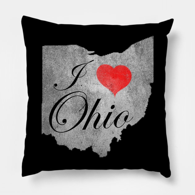 I Love Ohio Pillow by Hussar