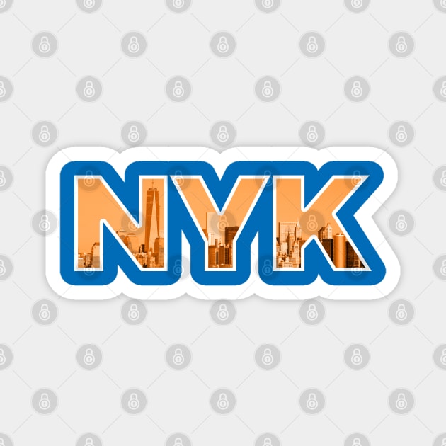 New York Knicks NYK Skyline Magnet by StupidHead