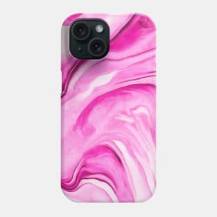 PINK AND WHITE LIQUID MARBLE DESIGN Phone Case