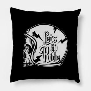 Lets go ride helmet Pillow