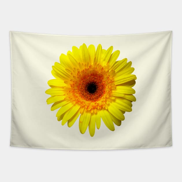 Sunny Yellow Gerbera Daisy Tapestry by SusanSavad