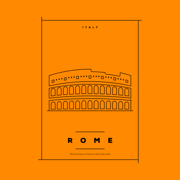 Rome Minimal Poster by kursatunsal