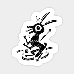 Garden Hare black print Magnet