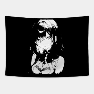 Manga style girl portrait Tapestry