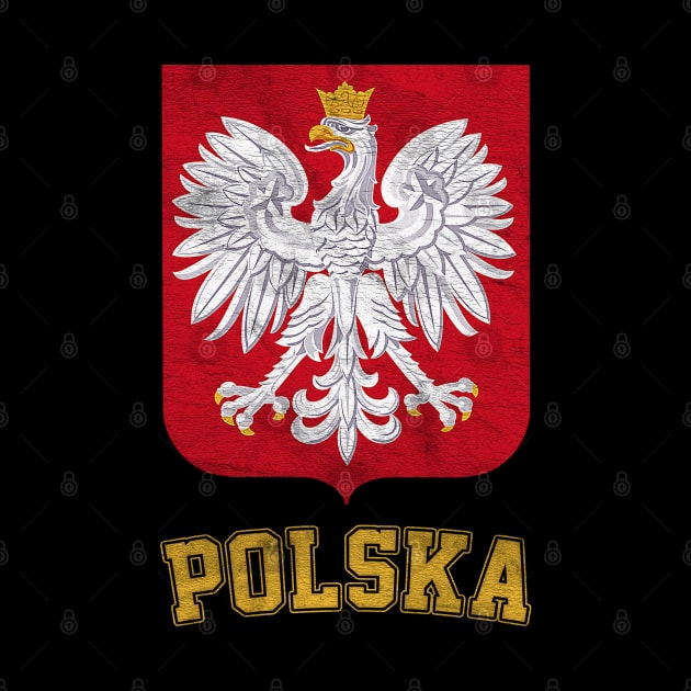 Vintage Style Poland / Polish Eagle Flag by DankFutura