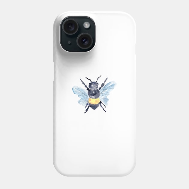 Watercolor Bee Pollinators with florals Phone Case by Harpleydesign