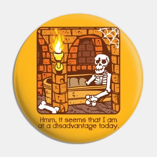 Cartoon Skeleton Comic Pin