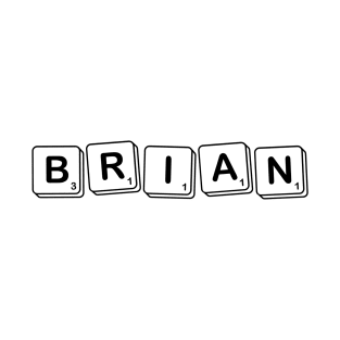 Brian in Scrabble Tiles T-Shirt