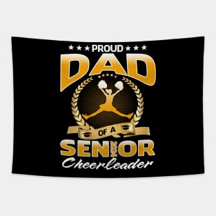 Proud Dad Of A 2024 Senior Cheerleader Tapestry