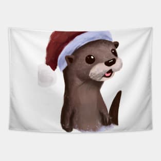 Cute Otter Drawing Tapestry