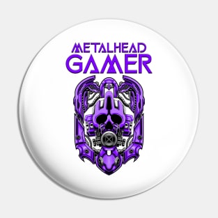 Metalhead Gamer Purple Pin