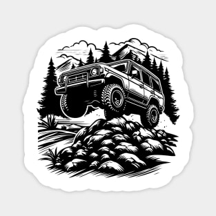 rustic off road car Magnet