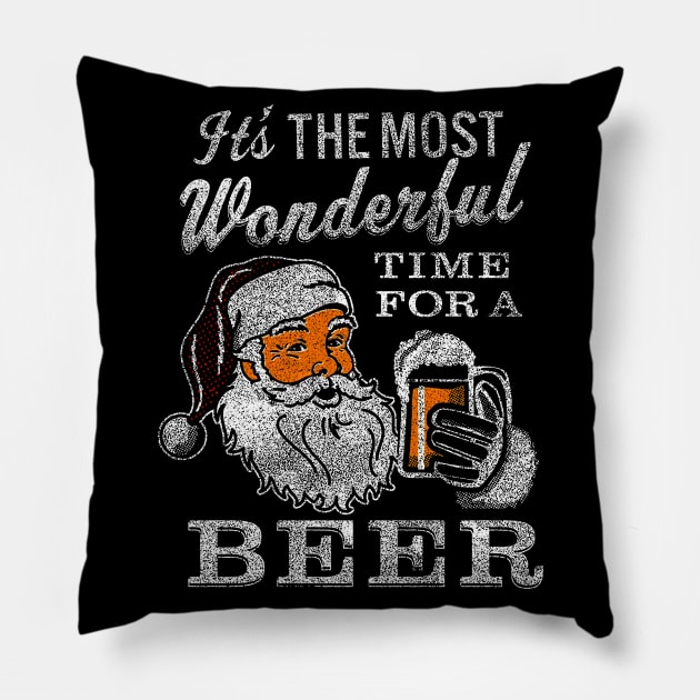 It's The Most Wonderful Time For A Beer Pillow by liondeb08