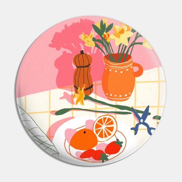 Still Life With Daffodils Pin by Gigi Rosado