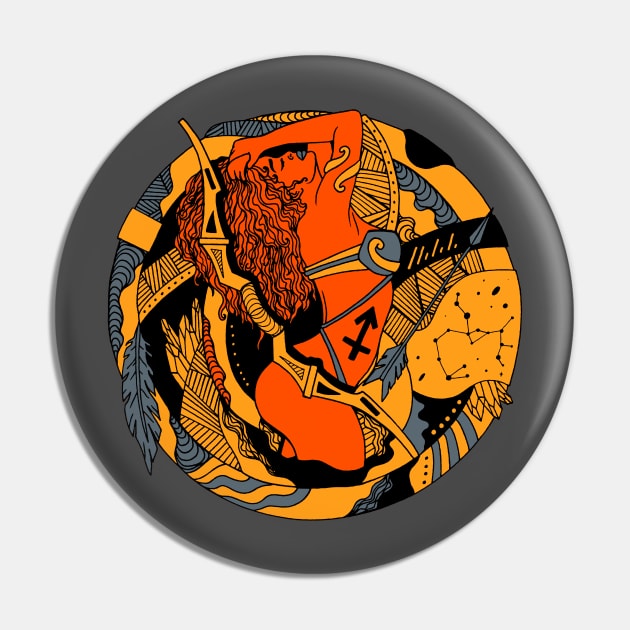 Orangrey Sagittarius Beauty Pin by kenallouis