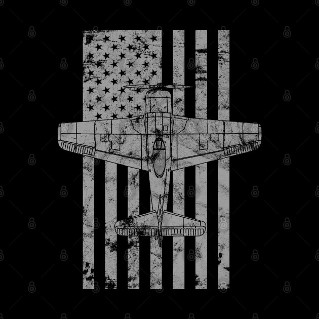 Grumman F8F Bearcat WWII Airplane Vintage Flag by DesignedForFlight