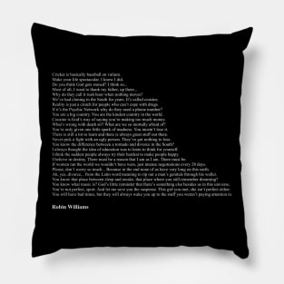 Robin Williams Quotes Pillow