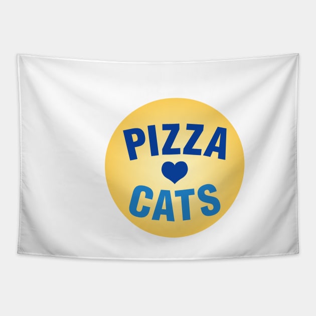 Pizza Cats Sign Tapestry by Ekliptik