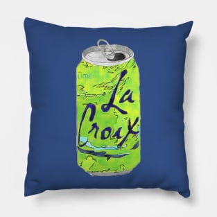 Lime La Croix Pattern Pillow