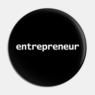 Entrepreneur Typography White Text Pin