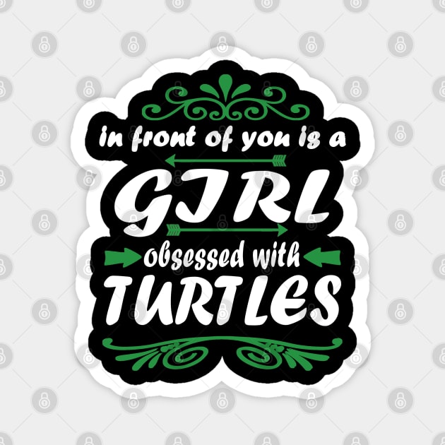 Turtles Girl Diving Snorkeling Holiday Magnet by FindYourFavouriteDesign