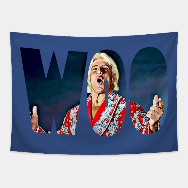 Ric Flair Woo! Tapestry by Tomorrowland Arcade