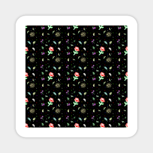 Flower Neon Sign Pattern Magnet