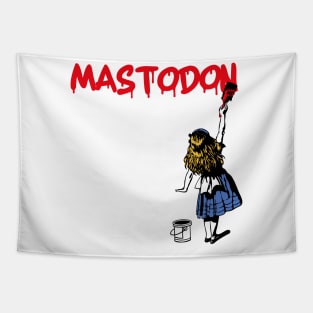 mastodon and red girl Tapestry