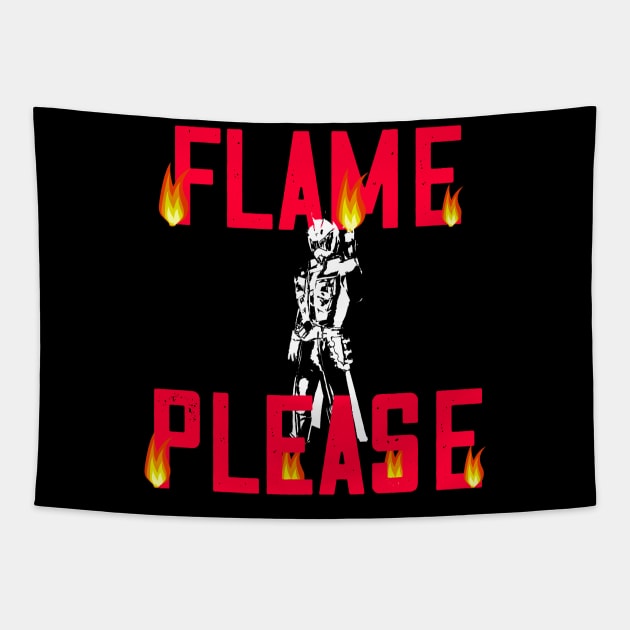 Flame Please Tapestry by Punch Black