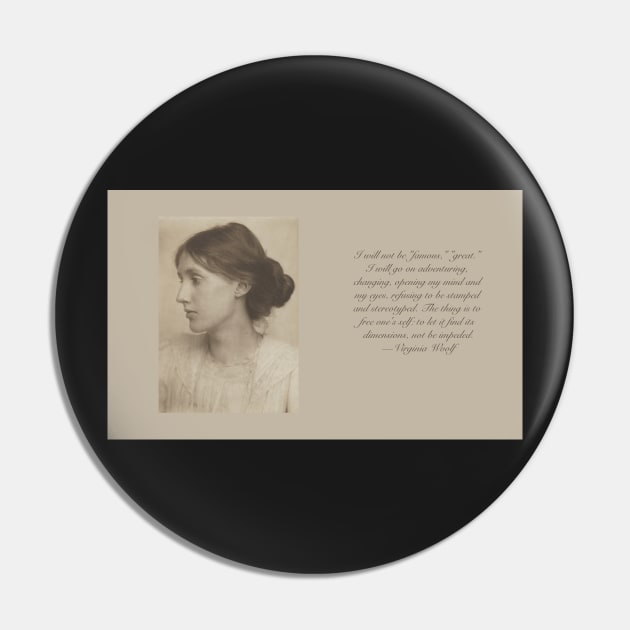 Virginia Woolf Pin by picsoncotton