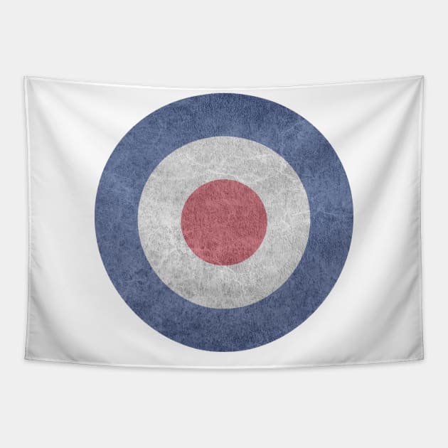 RAF Roundel - Grunge Effect Tapestry by SteveHClark