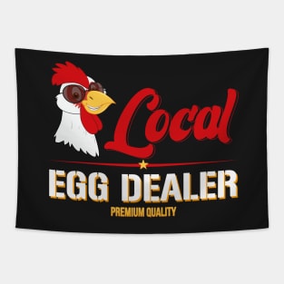 Support Your Local Egg Dealer Funny Chicken Tapestry