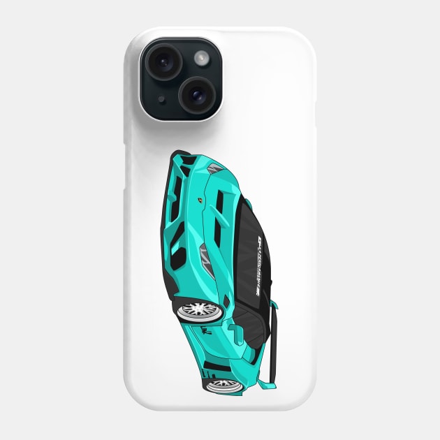 lamborghini huracan TURQUOISE Phone Case by VENZ0LIC