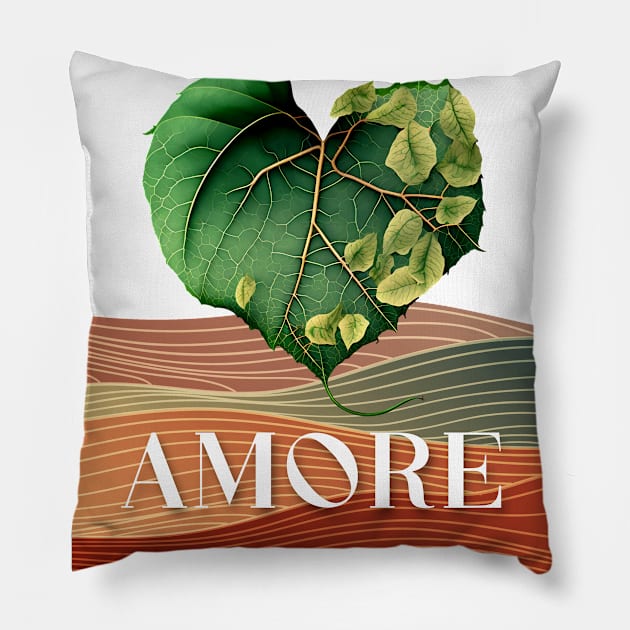 Love Nature No. 5: Valentine's Day Amore Pillow by Puff Sumo