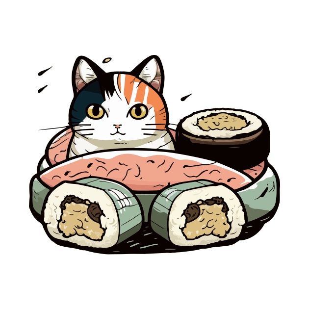 Sushi Cat by DragonDream