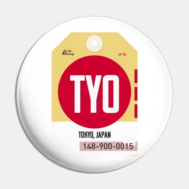 Tokyo Luggage Tag Pin by Mercury Club