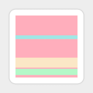 A matchless blend of Soft Pink, Blue Lagoon, Light Mint and Bisque stripes. Magnet