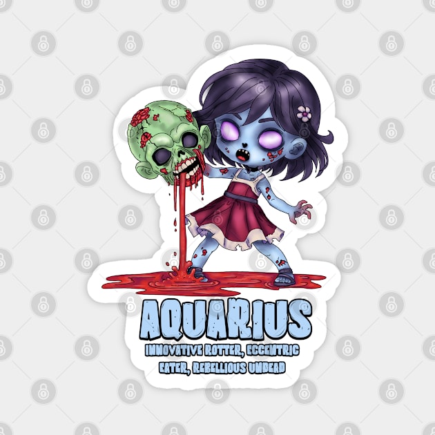 Aquarius Zombie Magnet by H. R. Sinclair