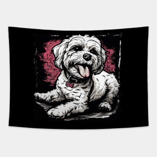 Retro Art Poodle Dog Lover Tapestry