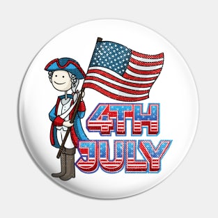 4th july illustration Pin