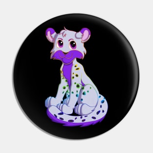 Snow leopard purple purple Pin