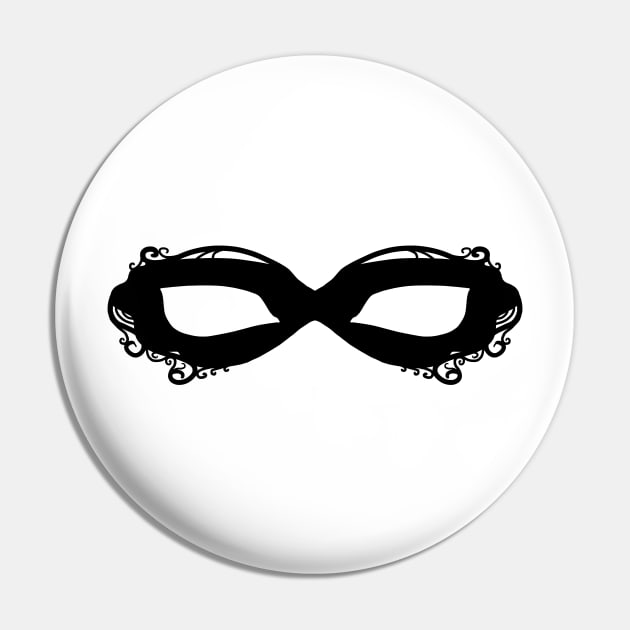 Black Masque Pin by Thedustyphoenix