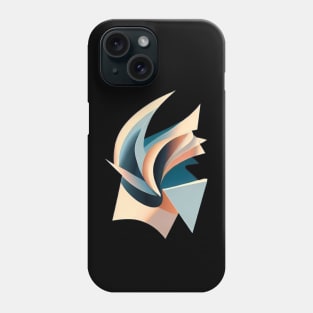 Modern Abstract | Windmill fire | Pink, Blue, and Orange Phone Case