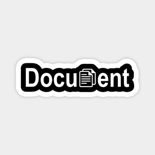 Document Wordmark Magnet