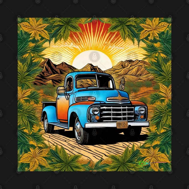 Stoner Vintage Pickup Truck Vibes 6 by Benito Del Ray